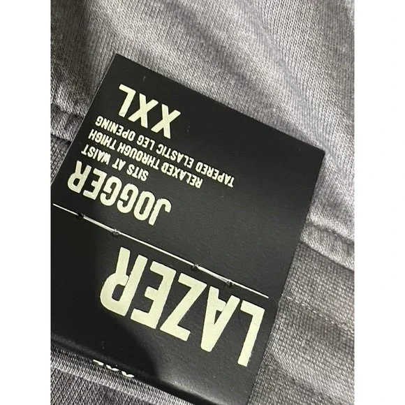 Lazer Men's Grey Solid Drawstring Stretch Relaxed-Fit Pull-On Jogger SZ 2XL - Picture 13 of 14